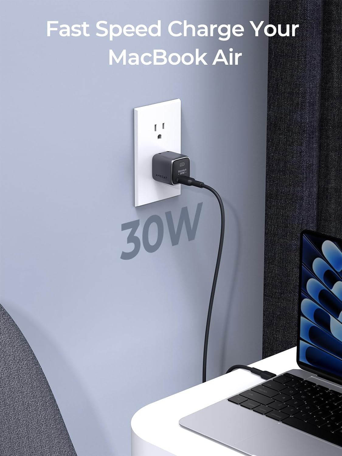 AMEGAT USB C Charger 30W