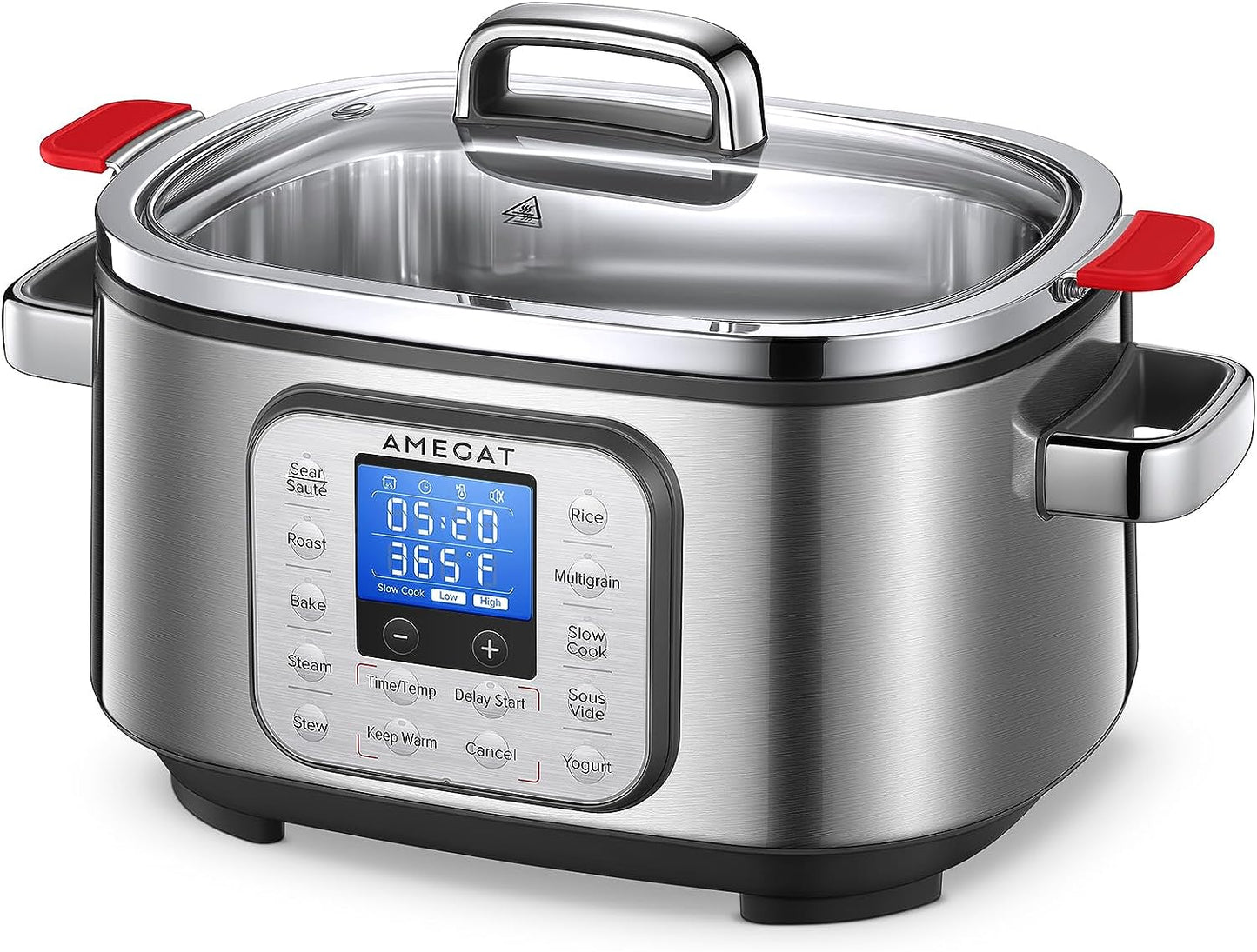 AMEGAT Slow Cooker 6 Quart
